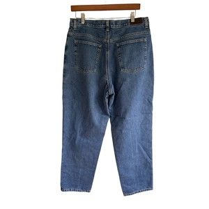 L.L Bean Women's Flanel lined Denim Jeans Size 16 High Rise Medium Blue